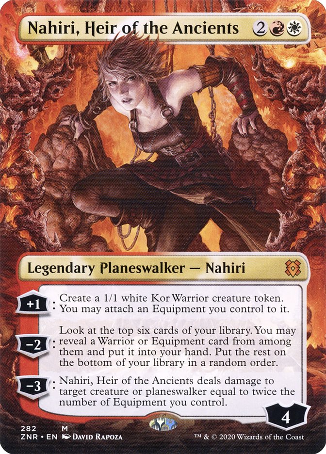 Nahiri, Heir of the Ancients (Borderless) [Zendikar Rising Extended Art] | PLUS EV GAMES 