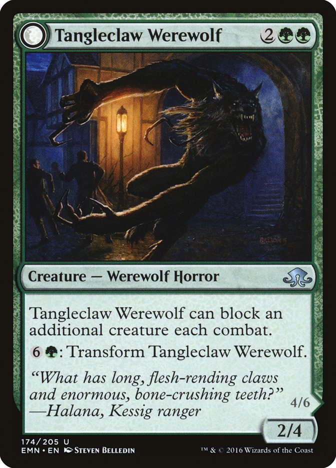 Tangleclaw Werewolf // Fibrous Entangler [Eldritch Moon] | PLUS EV GAMES 