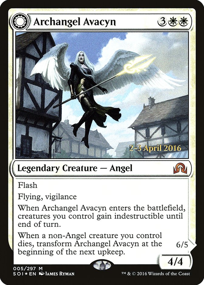 Archangel Avacyn // Avacyn, the Purifier [Shadows over Innistrad Prerelease Promos] | PLUS EV GAMES 