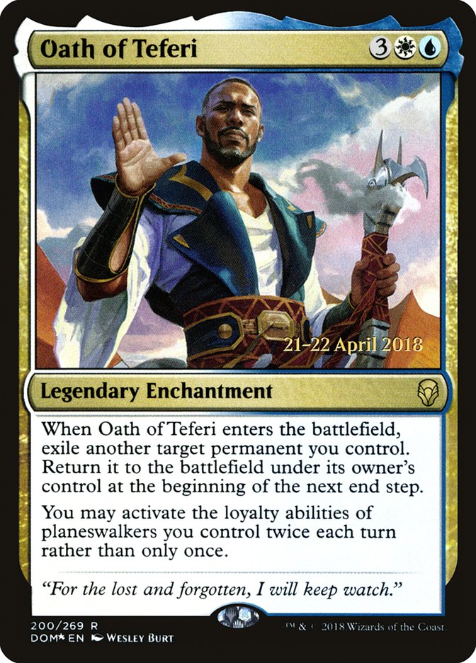 Oath of Teferi  [Dominaria Prerelease Promos] | PLUS EV GAMES 