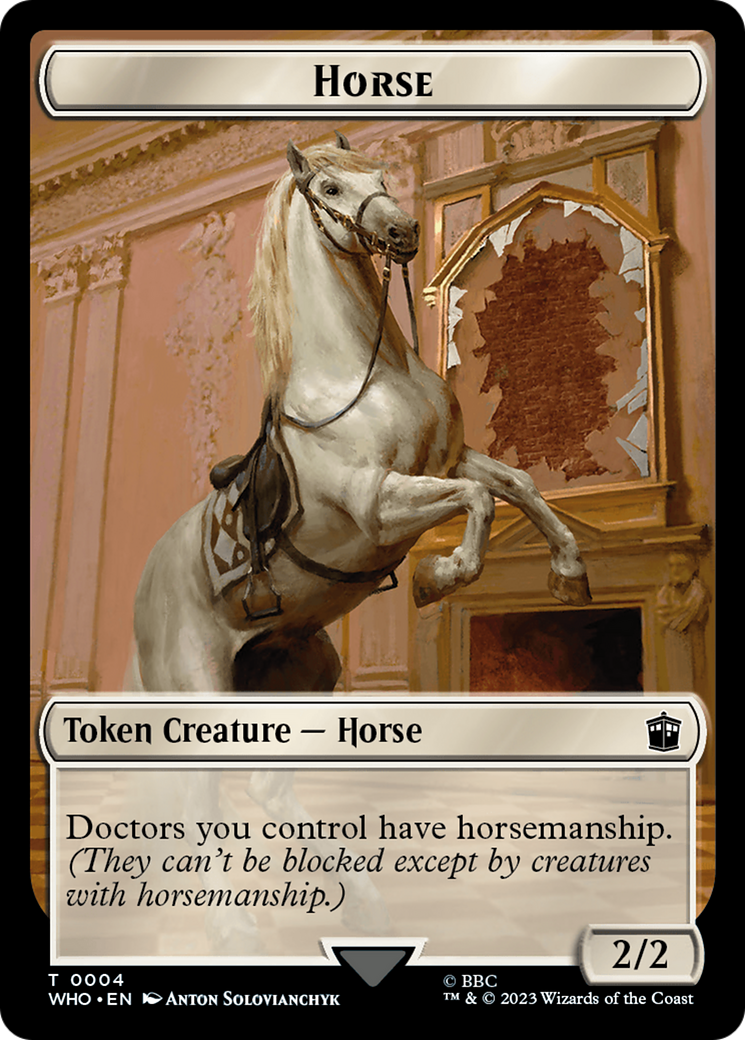 Horse // Clue (0022) Double-Sided Token [Doctor Who Tokens] | PLUS EV GAMES 