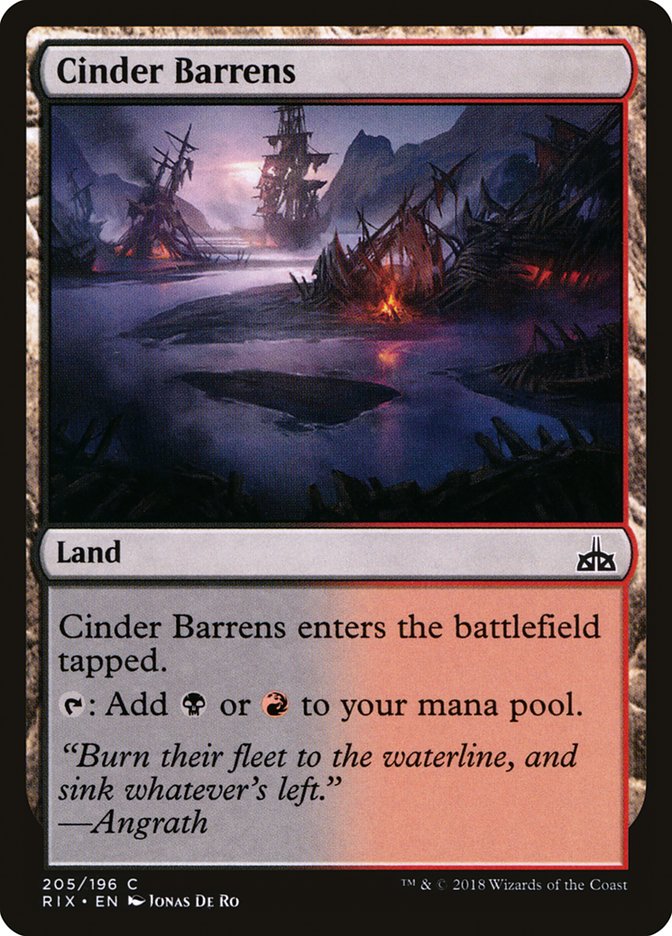 Cinder Barrens [Rivals of Ixalan] | PLUS EV GAMES 