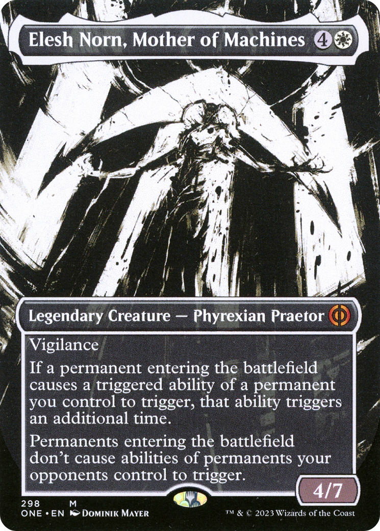 Elesh Norn, Mother of Machines (Borderless Ichor) [Phyrexia: All Will Be One] | PLUS EV GAMES 