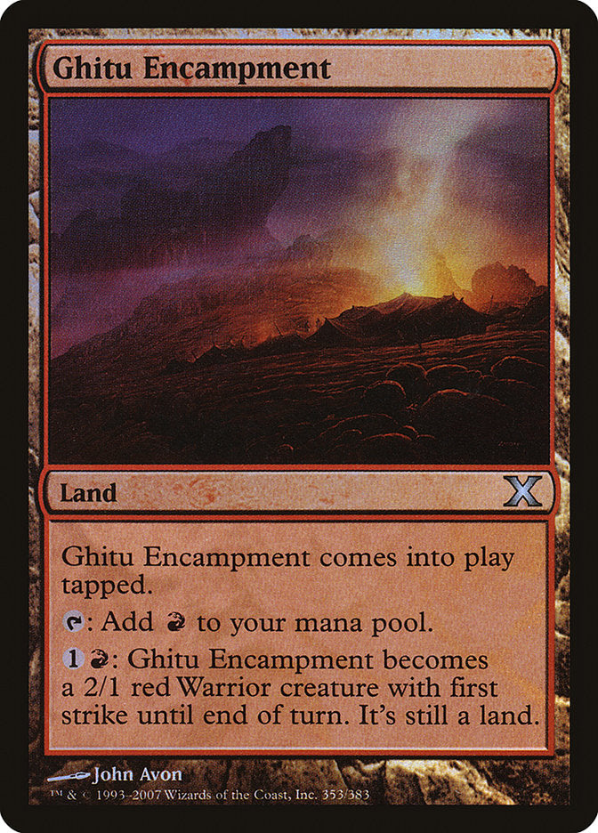 Ghitu Encampment (Premium Foil) [Tenth Edition] | PLUS EV GAMES 