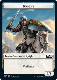 Knight // Zombie Double-sided Token [Core Set 2021 Tokens] | PLUS EV GAMES 