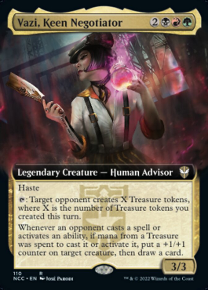 Vazi, Keen Negotiator (Extended Art) [Streets of New Capenna Commander] | PLUS EV GAMES 