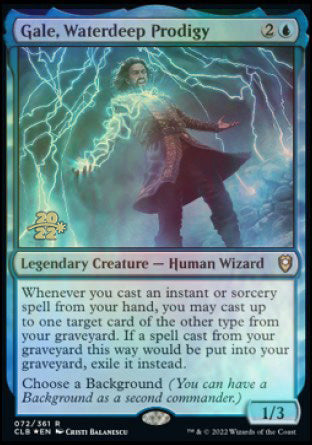 Gale, Waterdeep Prodigy [Commander Legends: Battle for Baldur's Gate Prerelease Promos] | PLUS EV GAMES 