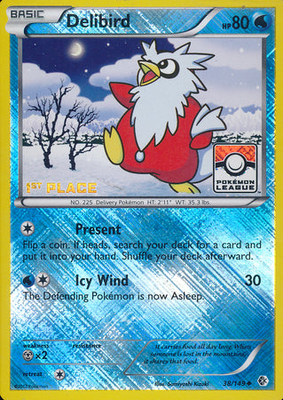 Delibird (38/149) (League Promo 1st Place) [Black & White: Boundaries Crossed] | PLUS EV GAMES 