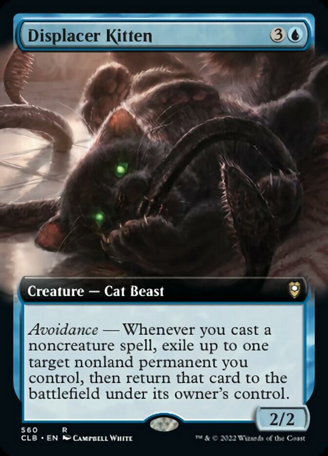 Displacer Kitten (Extended Art) [Commander Legends: Battle for Baldur's Gate] | PLUS EV GAMES 