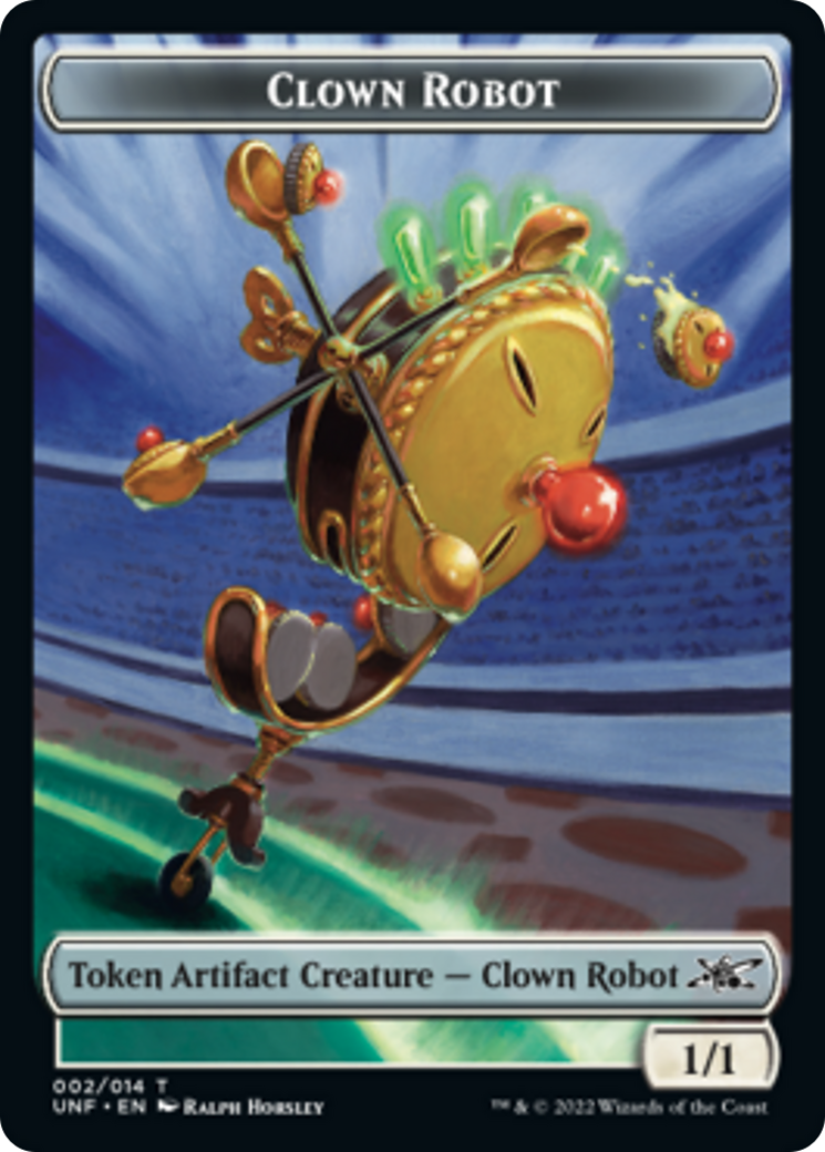 Clown Robot (002) // Treasure (013) Double-sided Token [Unfinity Tokens] | PLUS EV GAMES 