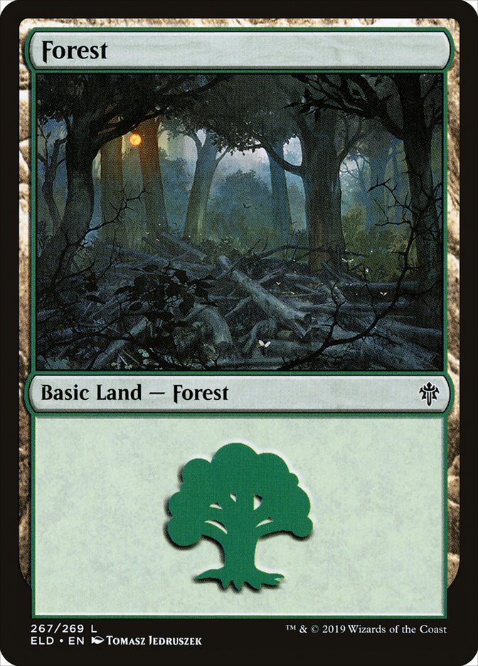 Forest (267) [Throne of Eldraine] | PLUS EV GAMES 