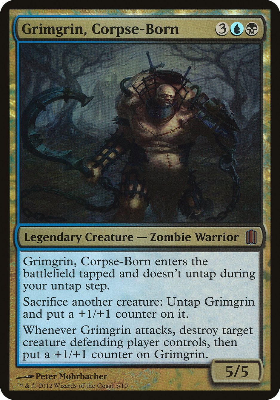 Grimgrin, Corpse-Born (Oversized) [Commander's Arsenal Oversized] | PLUS EV GAMES 