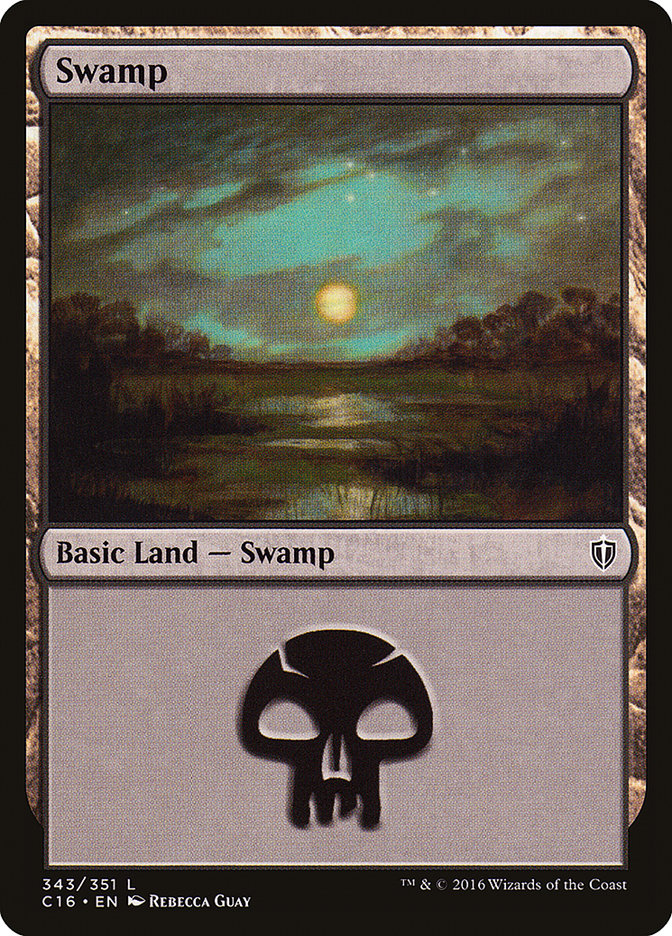 Swamp (343) [Commander 2016] | PLUS EV GAMES 