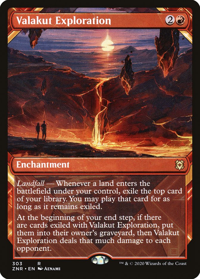 Valakut Exploration (Showcase) [Zendikar Rising Extended Art] | PLUS EV GAMES 