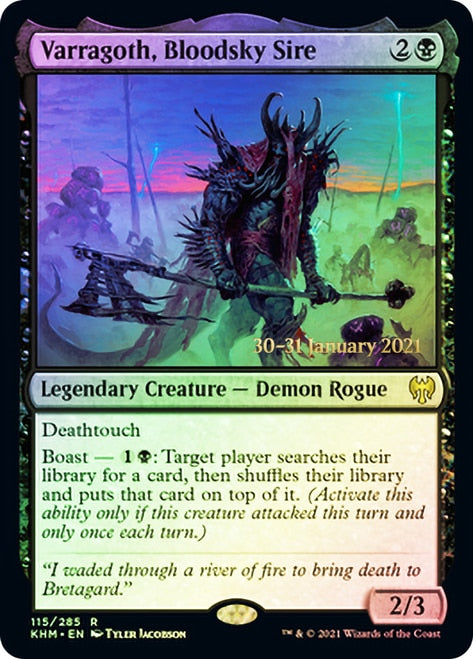 Varragoth, Bloodsky Sire  [Kaldheim Prerelease Promos] | PLUS EV GAMES 