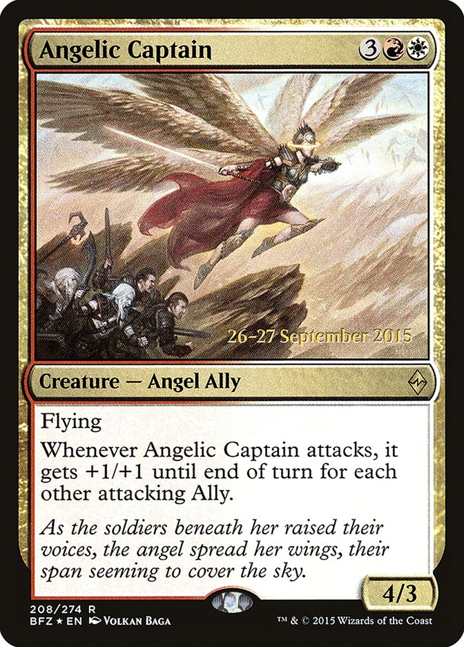 Angelic Captain  [Battle for Zendikar Prerelease Promos] | PLUS EV GAMES 