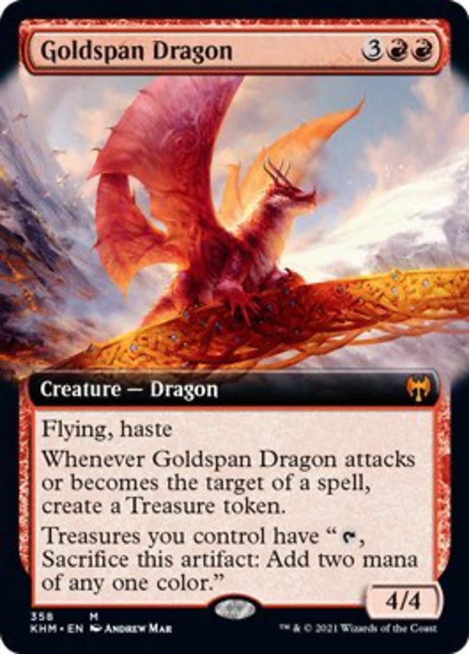 Goldspan Dragon (Extended Art) [Kaldheim] | PLUS EV GAMES 