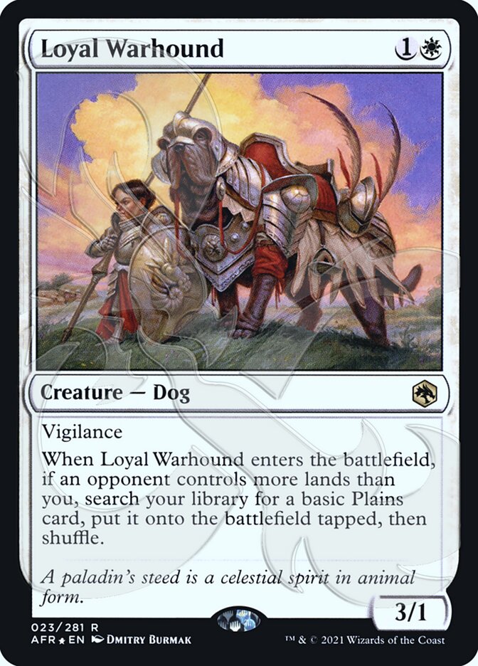 Loyal Warhound (Ampersand Promo) [Dungeons & Dragons: Adventures in the Forgotten Realms Promos] | PLUS EV GAMES 