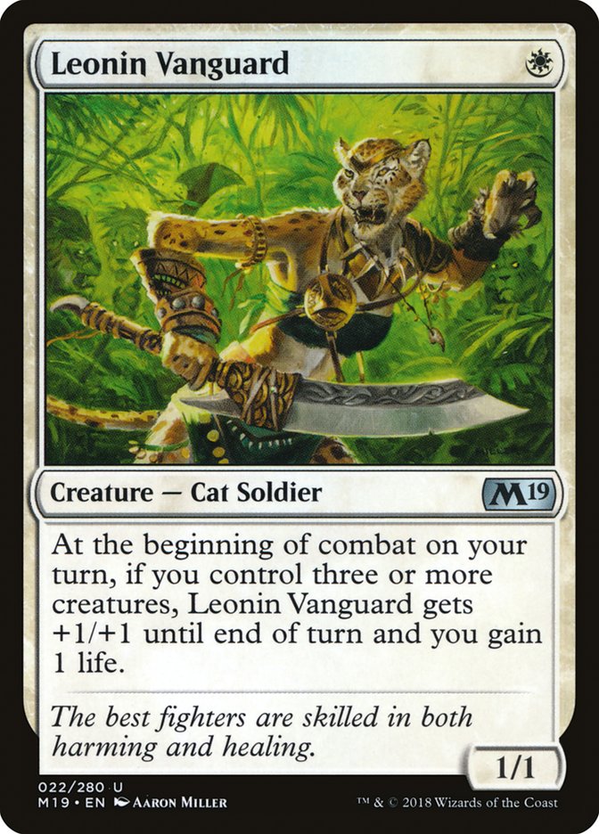 Leonin Vanguard [Core Set 2019] | PLUS EV GAMES 