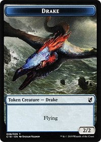 Drake // Human Double-sided Token [Commander 2019 Tokens] | PLUS EV GAMES 