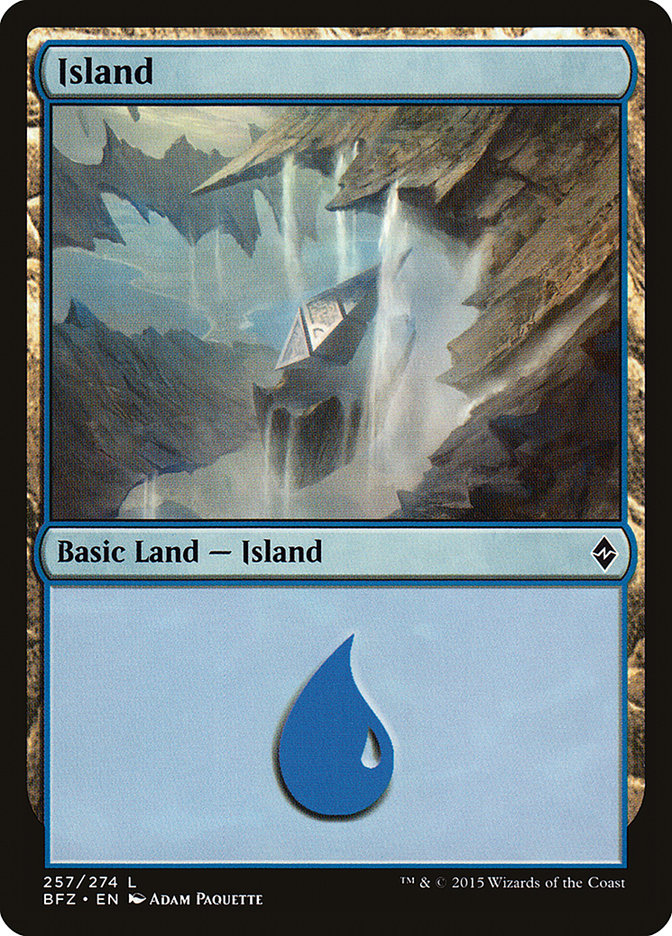 Island (257a) [Battle for Zendikar] | PLUS EV GAMES 