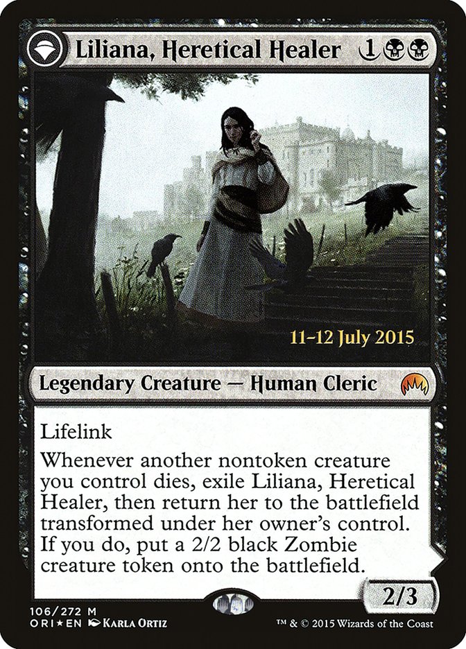 Liliana, Heretical Healer // Liliana, Defiant Necromancer [Magic Origins Prerelease Promos] | PLUS EV GAMES 
