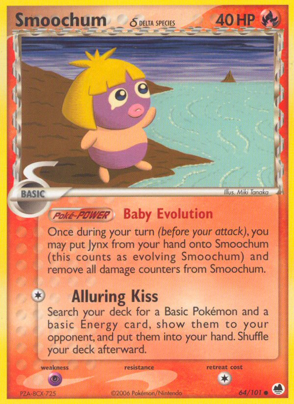 Smoochum (64/101) (Delta Species) [EX: Dragon Frontiers] | PLUS EV GAMES 
