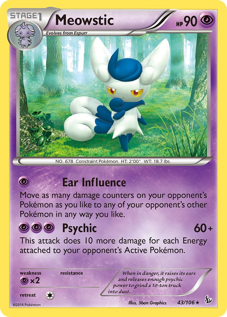 Meowstic (43/106) (Theme Deck Exclusive) [XY: Flashfire] | PLUS EV GAMES 