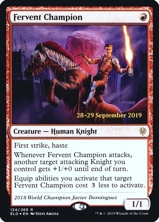 Fervent Champion  [Throne of Eldraine Prerelease Promos] | PLUS EV GAMES 