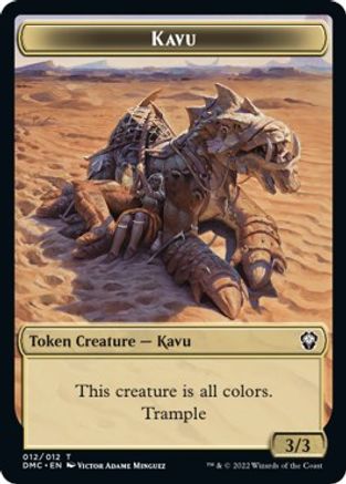 Kavu // Bear Double-sided Token [Dominaria United Commander Tokens] | PLUS EV GAMES 