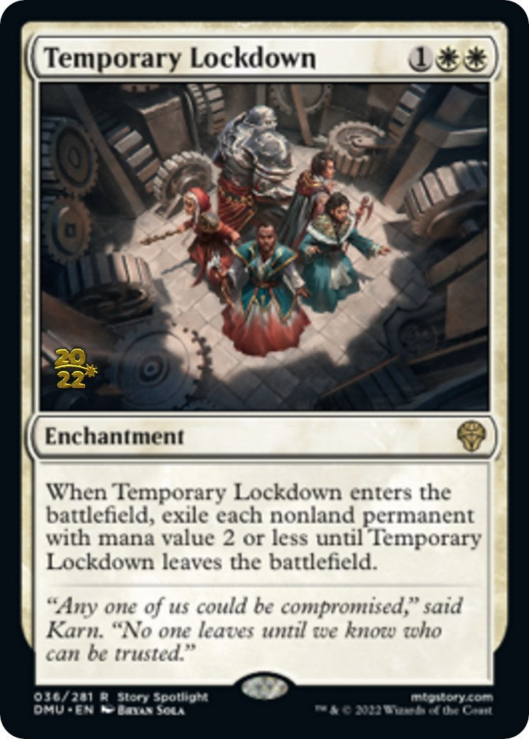 Temporary Lockdown [Dominaria United Prerelease Promos] | PLUS EV GAMES 