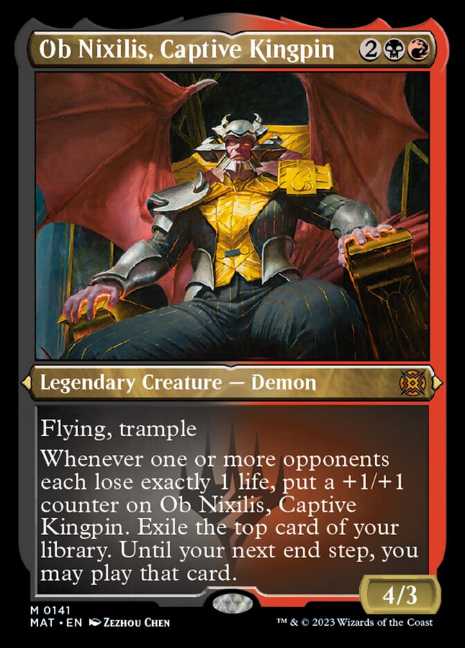 Ob Nixilis, Captive Kingpin (Foil Etched) [March of the Machine: The Aftermath] | PLUS EV GAMES 