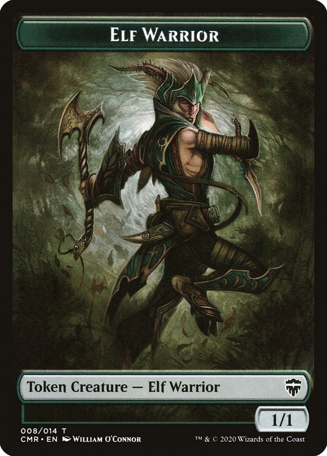 Elf Warrior Token [Commander Legends Tokens] | PLUS EV GAMES 