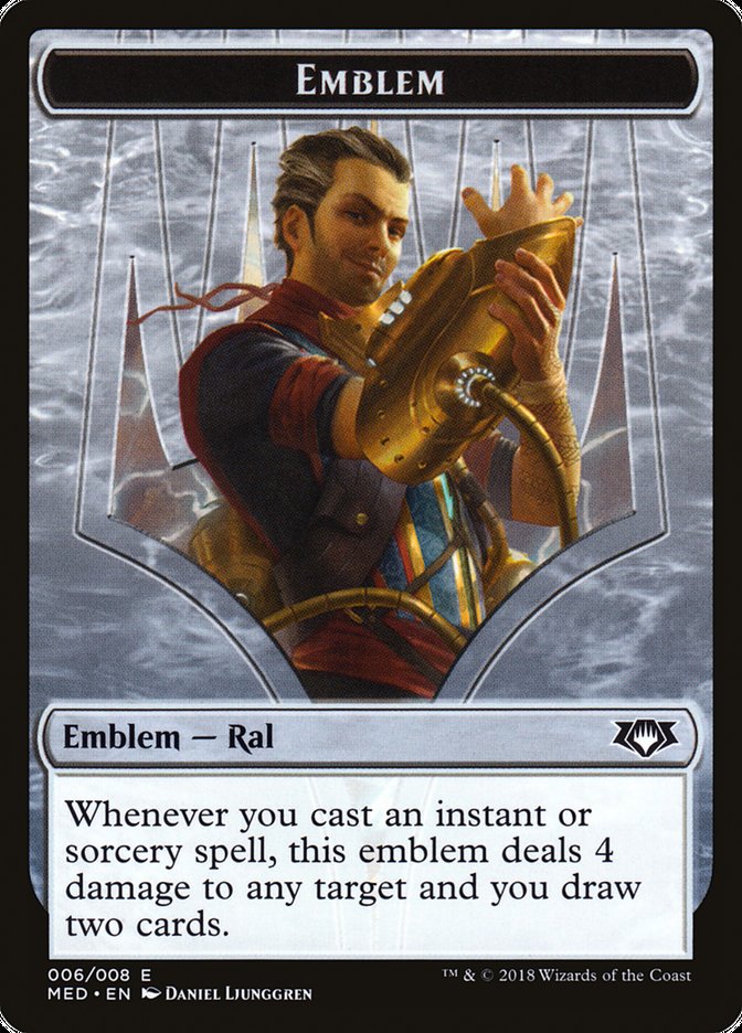 Ral, Izzet Viceroy Emblem [Mythic Edition Tokens] | PLUS EV GAMES 