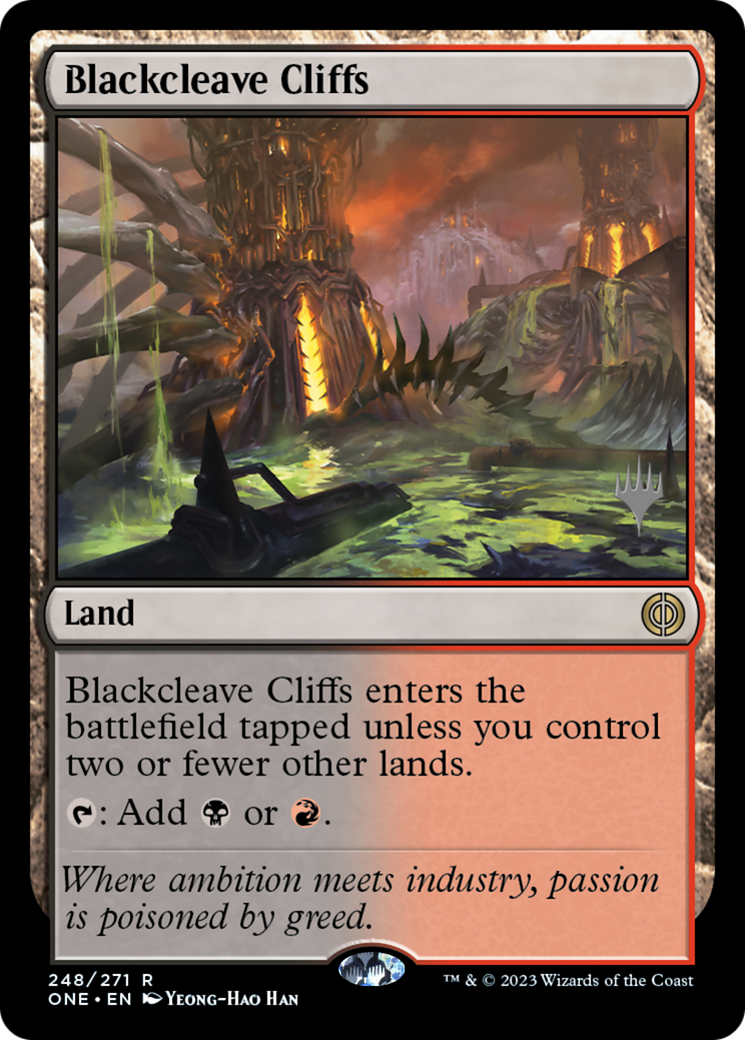 Blackcleave Cliffs (Promo Pack) [Phyrexia: All Will Be One Promos] | PLUS EV GAMES 