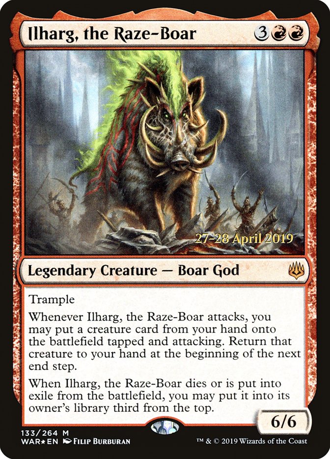 Ilharg, the Raze-Boar  [War of the Spark Prerelease Promos] | PLUS EV GAMES 