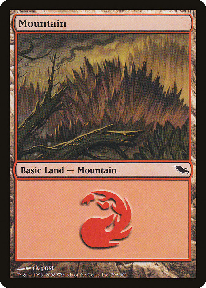 Mountain (296) [Shadowmoor] | PLUS EV GAMES 