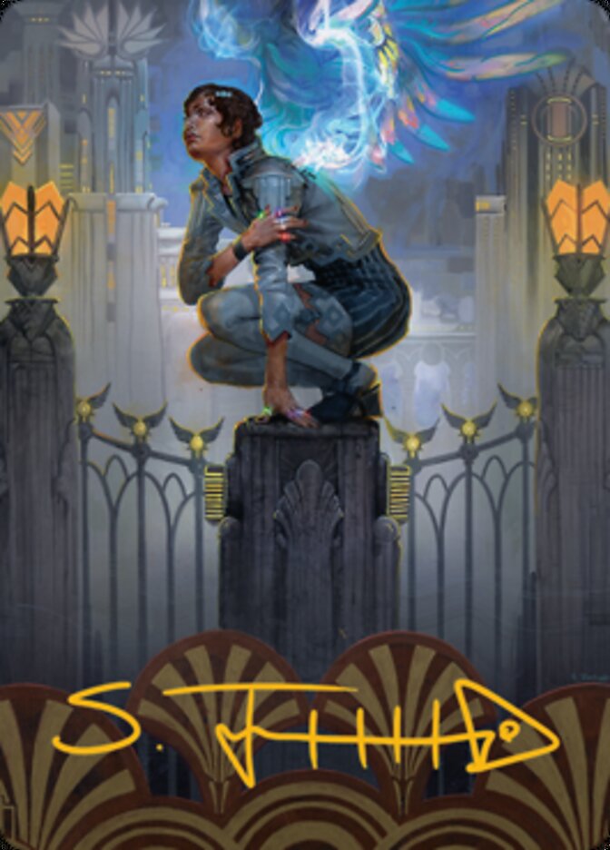 Giada, Font of Hope 2 Art Card (Gold-Stamped Signature) [Streets of New Capenna Art Series] | PLUS EV GAMES 