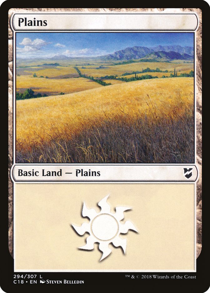 Plains (294) [Commander 2018] | PLUS EV GAMES 