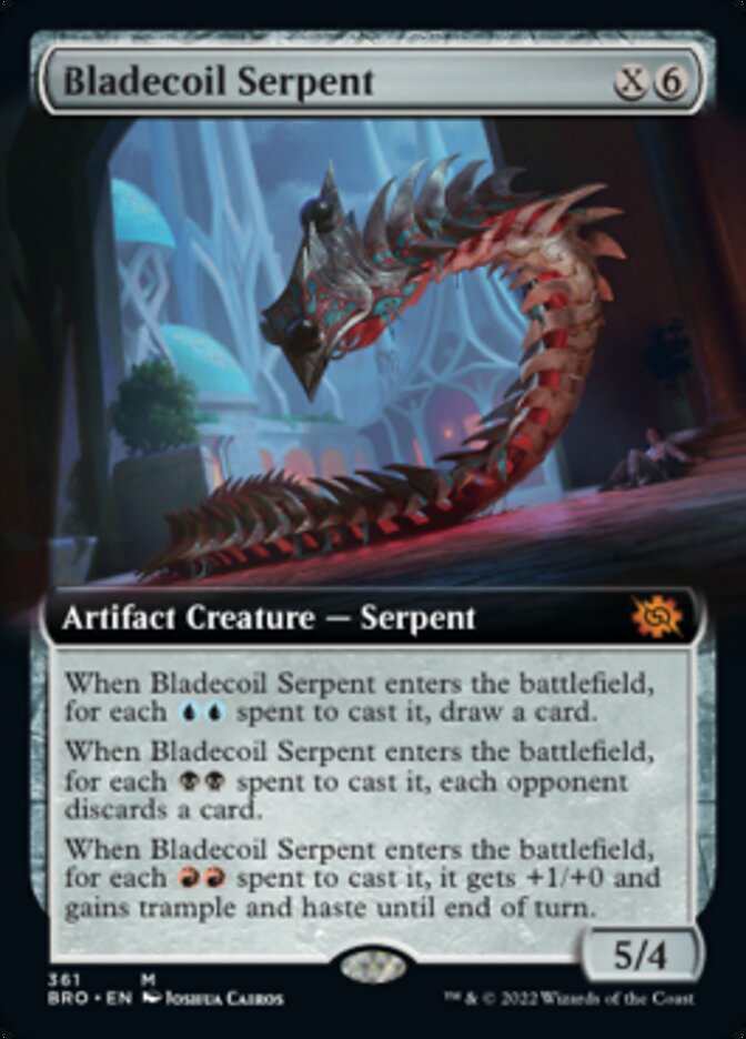Bladecoil Serpent (Extended Art) [The Brothers' War] | PLUS EV GAMES 