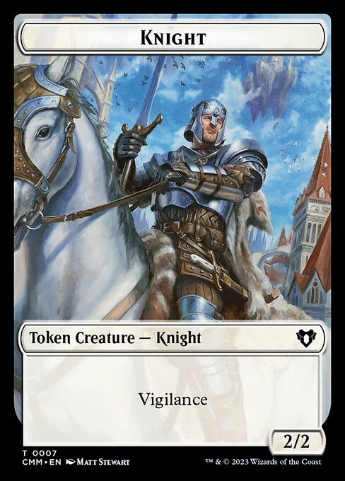 Treasure // Knight Double-Sided Token [Commander Masters Tokens] | PLUS EV GAMES 