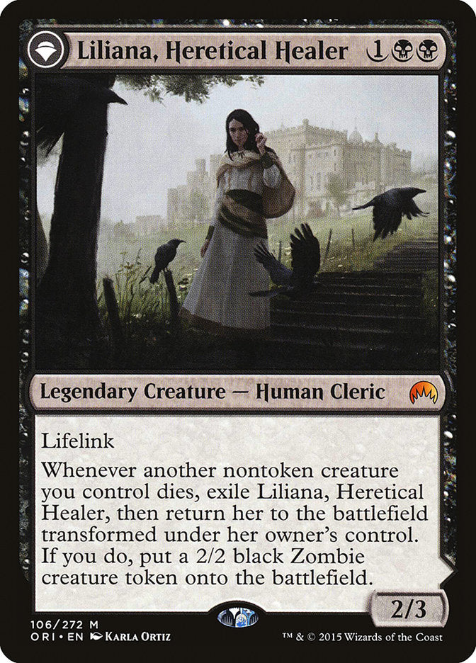 Liliana, Heretical Healer // Liliana, Defiant Necromancer [Magic Origins] | PLUS EV GAMES 