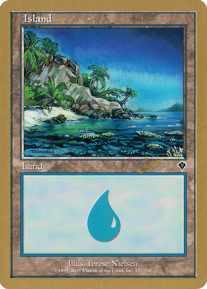 Island (rl337a) (Raphael Levy) [World Championship Decks 2002] | PLUS EV GAMES 