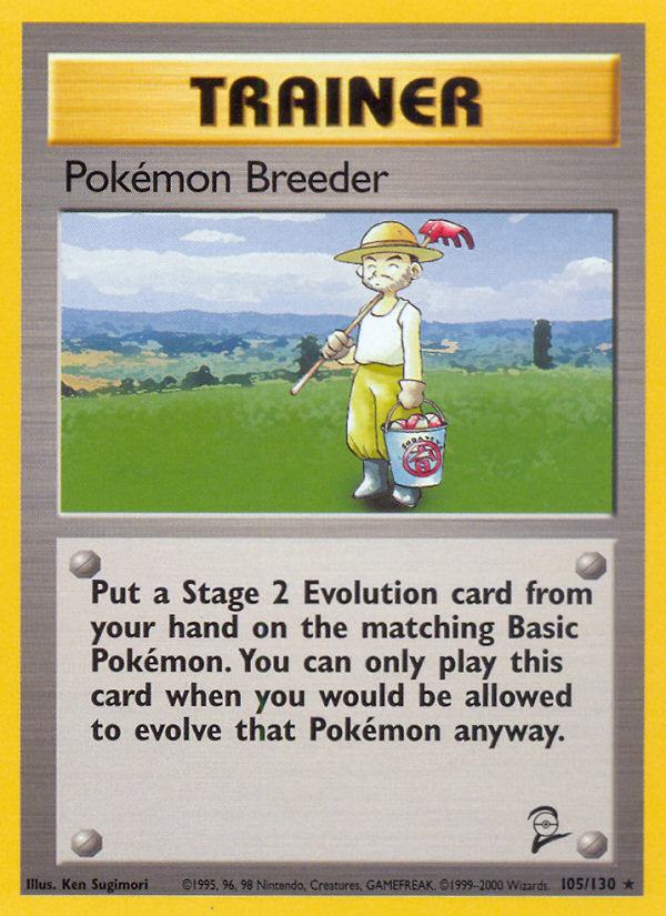 Pokemon Breeder (105/130) [Base Set 2] | PLUS EV GAMES 