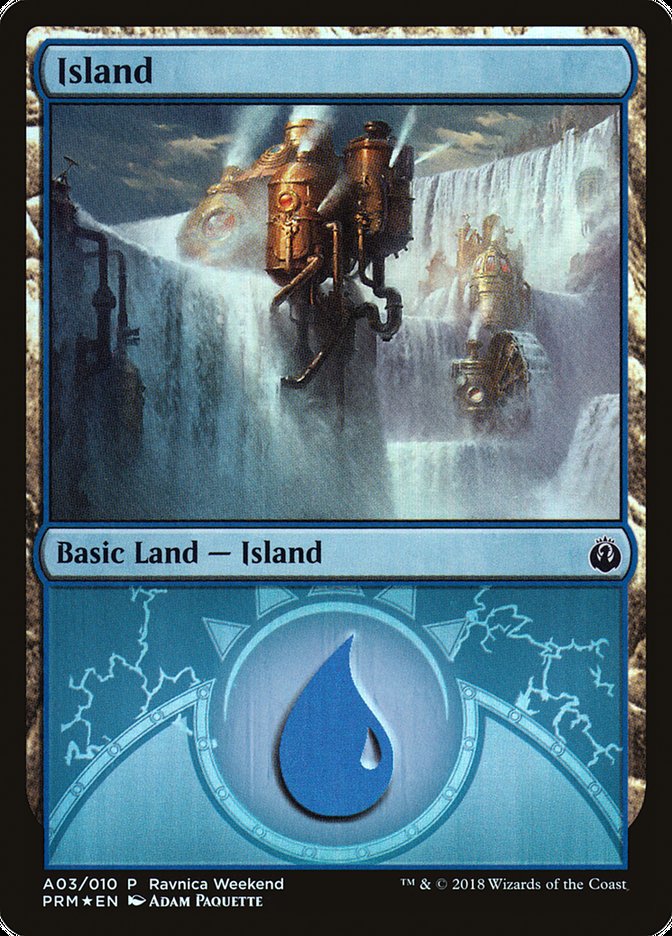 Island (A03) [Guilds of Ravnica Ravnica Weekend] | PLUS EV GAMES 