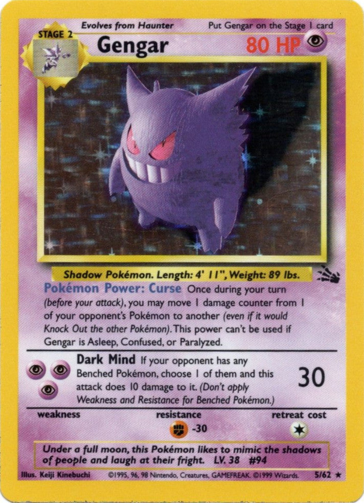 Gengar (5/62) [Fossil Unlimited] | PLUS EV GAMES 