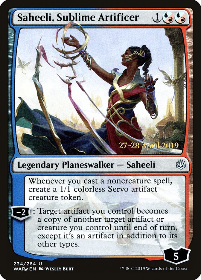 Saheeli, Sublime Artificer  [War of the Spark Prerelease Promos] | PLUS EV GAMES 