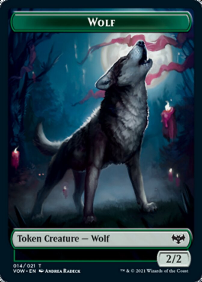 Wolf Token (014) [Innistrad: Crimson Vow Tokens] | PLUS EV GAMES 