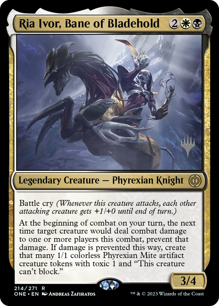 Ria Ivor, Bane of Bladehold (Promo Pack) [Phyrexia: All Will Be One Promos] | PLUS EV GAMES 