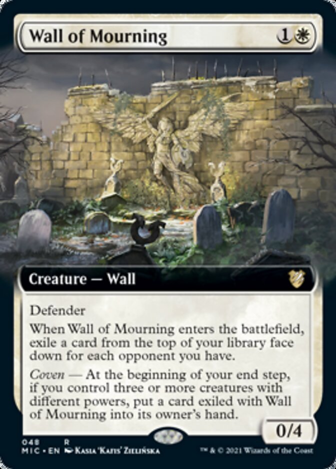 Wall of Mourning (Extended) [Innistrad: Midnight Hunt Commander] | PLUS EV GAMES 